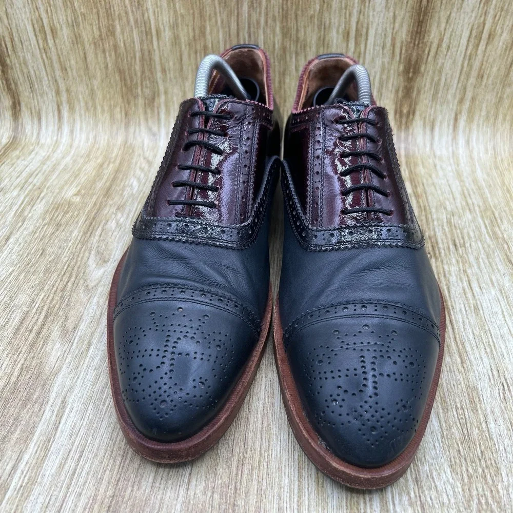 John Fluevog The Gateways Brandenburg Men's Size 10 Violet Black Oxford Shoes